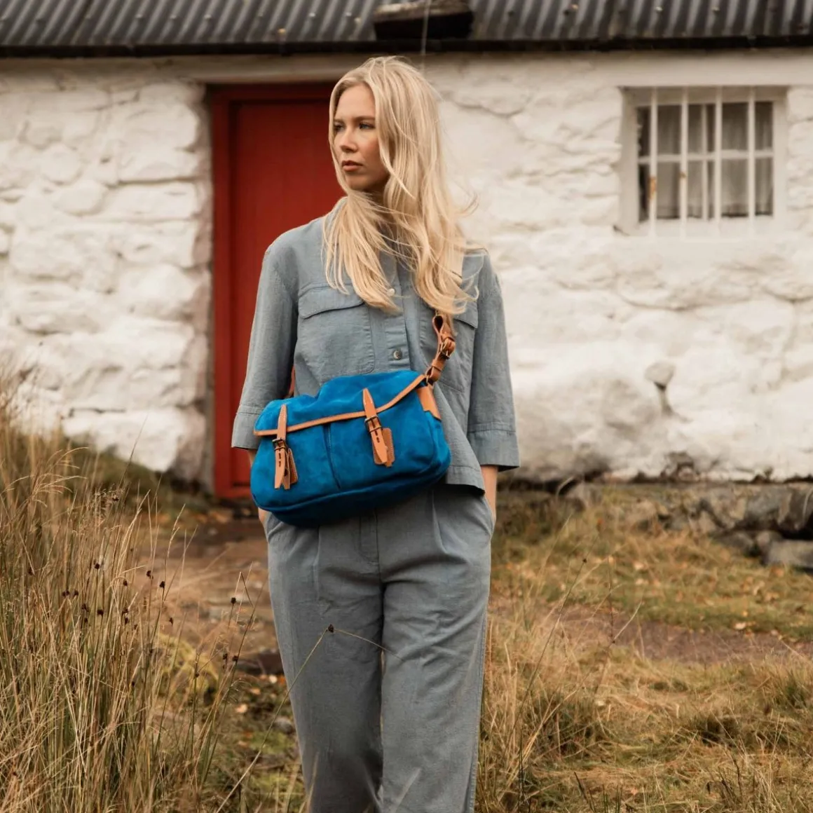 Musette du Pêcheur S / Cuir Velours