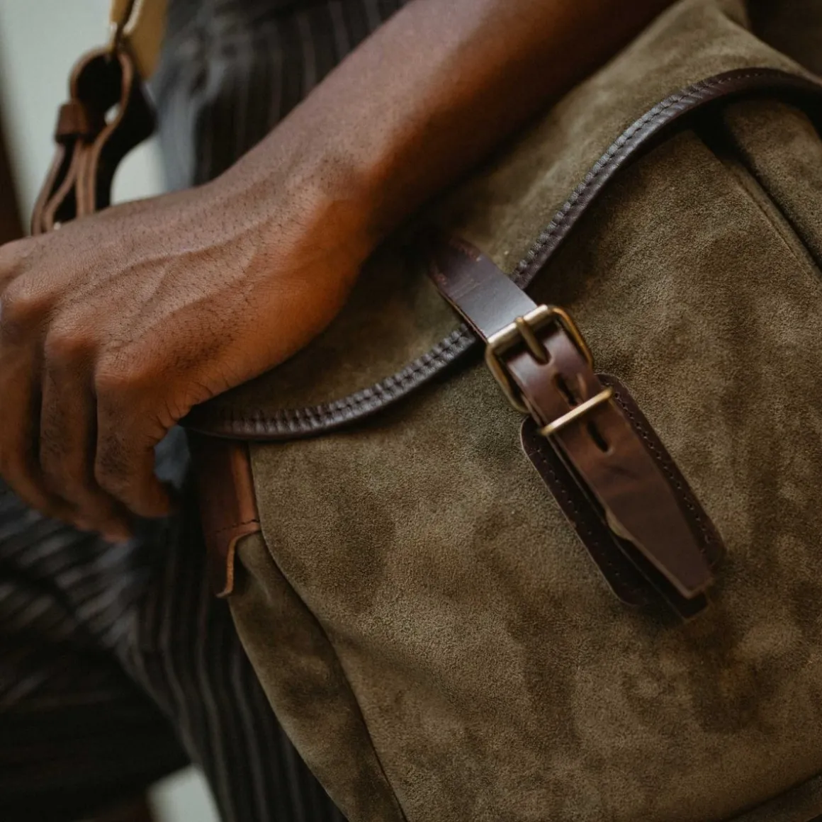 Musette du Pêcheur S / Cuir Velours